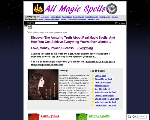 All Magic Spells (tm) : Top Converting Magic Spell Ecommerce Store