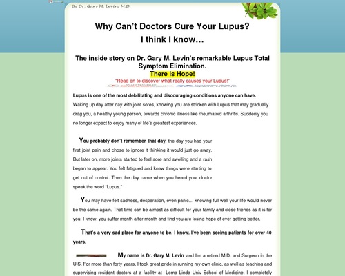 Dr Garys Lupus Treatment System | Cure & Relief |