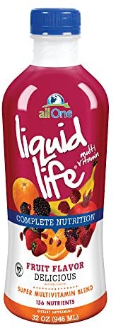 allOne Liquid Life | Once Daily Liquid Multivitamin, Mineral & Amino Acid Supplement | Vitamins A, C, B12 & more | Vegan, Sugar & Gluten Free | 32 oz