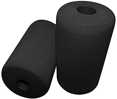 Foam Foot Pads Rollers Set of a Pair for Home Gym Exercise Machines Equipments Replacements with 1 Inch(2.5cm) Rod (Foam 5.12" X 2.76" Od X 0.87" Id)