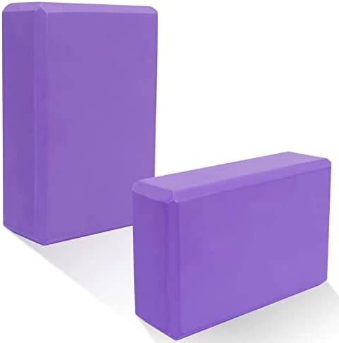 FYY 2 Pack Yoga Blocks, Premium High Density EVA Foam Yoga Blocks Set,Supportive and Lightweight Yoga Accessories for Yoga, Pilates, Meditation