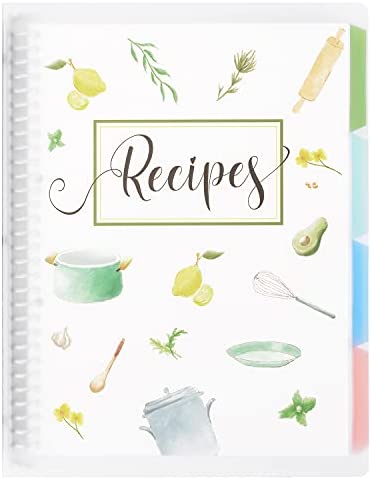 Recipe Book to Write in Your Own Recipes, 8.5" x 11" Personal Blank Recipe Notebook, Removable Hardcover Recipe Journal Book Binder with 8 Dividers and 24 Tabs, Hold up to 240 Recipes