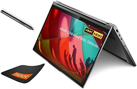 Lenovo Yoga 9i 2-in-1 Laptop, 14" 4K UHD (3840x2160) IPS 500nits HDR Touch Display, Intel Evo i7-1185G7, Intel Iris Xe Graphics, 16GB RAM, 2TB PCIe SSD, Fingerprint, Thunderbolt 4, Tikbot Mouse Pad