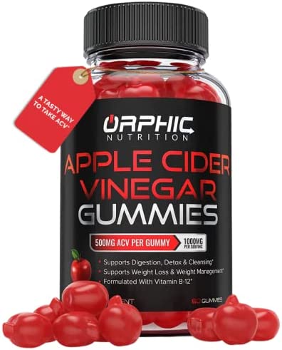 Apple Cider Vinegar Gummies - 1000mg -Formulated to Support Weight Loss Efforts, Normal Energy Levels & Gut Health* - Supports Digestion, Detox & Cleansing* - ACV Gummies W/ VIT B12, Beetroot