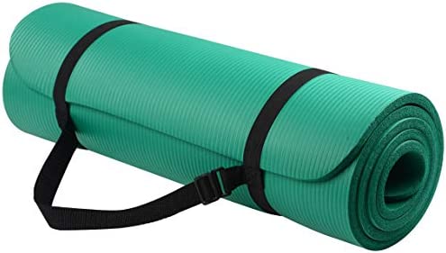 BalanceFrom All Purpose 1/2-Inch Extra Thick High Density Anti-Tear Exercise Yoga Mat with Carrying Strap and Yoga Blocks