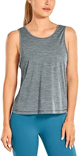 CRZ YOGA Women's Crop Top Workout Tank Lightweight Soft Quick Dry Sleeveless Athletic Shirt