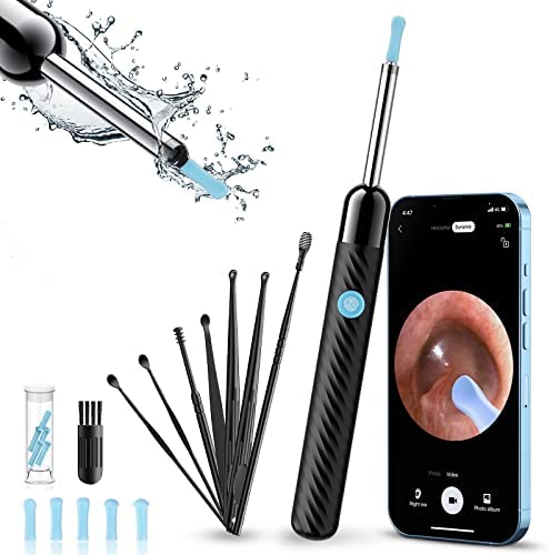 Ear Wax Removal, Ear Cleaner with Camera, Ear Wax Removal Kit with 1080P, Ear Camera Otoscope with Light, Ear Cleaning Kit for iPhone, iPad, Android Phones