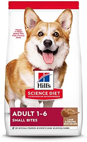 Hill's Science Diet Dry Dog Food, Adult, Small Bites, Lamb Meal & Brown Rice Recipe, 33 lb. Bag