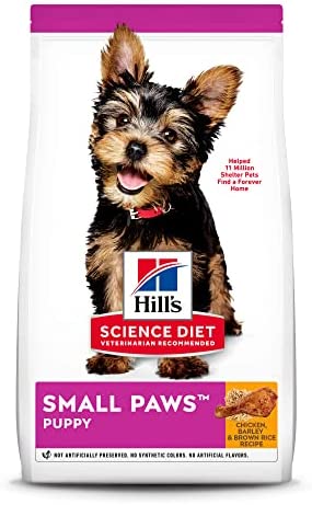 Hill's Science Diet Dry Dog Food, Puppy, Small Paws, Chicken Meal, Barley & Brown Rice Recipe, 15.5 lb Bag