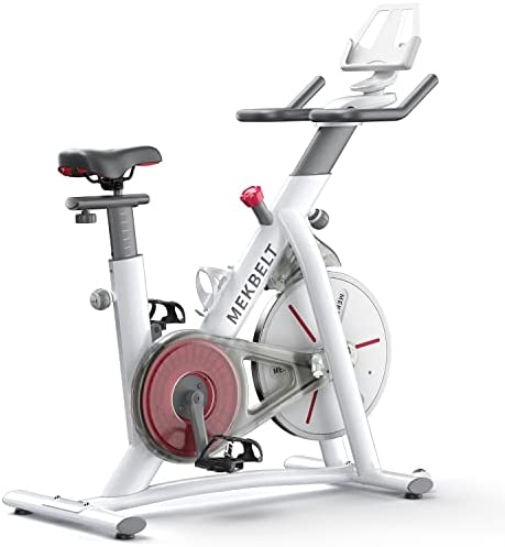 MEKBELT Exercise Bike, Indoor Cycling Stationary Bike Supports Bluetooth Connection, Smart Magnetic Bike with 100 Level Resistance Works with Multiple Fitness Apps for Home Use