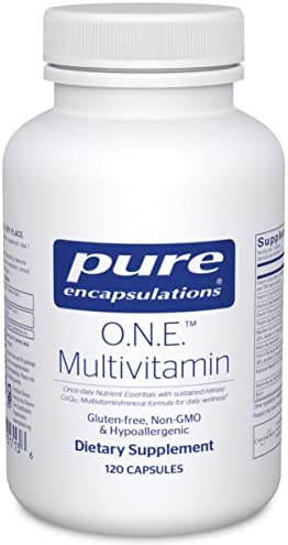 Pure Encapsulations O.N.E. Multivitamin | Once Daily Multivitamin with Antioxidant Complex Metafolin, CoQ10, and Lutein to Support Vision, Cognitive Function, and Cellular Health* | 120 Capsules