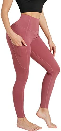 TrainingGirl Women High Waist Yoga Leggings with 3 Pockets Workout Running Pants Tummy Control Gym Fitness Leggings Tights