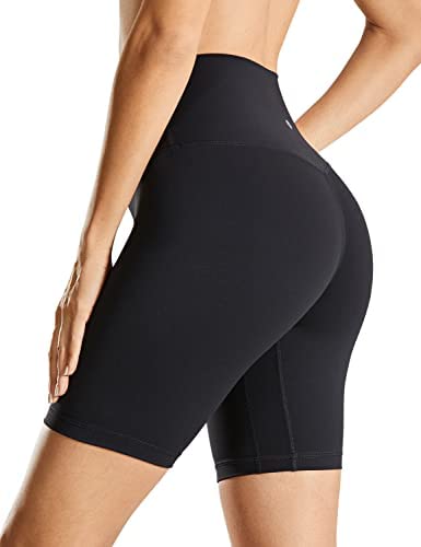 CRZ YOGA Women's Naked Feeling Biker Shorts - 3'' / 4'' / 6'' / 8'' / 10'' High Waisted Yoga Workout Running Spandex Shorts