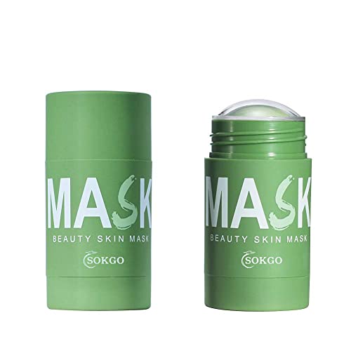 Carlos-CCC Green Tea Purifying Clay Face Mask, Face Moisturizes Oil Control Blackhead Remover Deep Clean Pore Purifying Clay Stick Deep Cleansing Mask, for All Skin Men Women