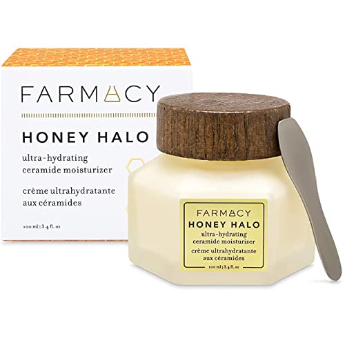 Farmacy Honey Halo Ceramide Face Moisturizer Cream - Hydrating Facial Lotion for Dry Skin (3.4 Ounce)