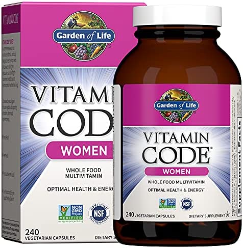 Garden of Life Multivitamin for Women, Vitamin Code Women's Multi, Whole Food, Vitamins, Iron, Folate not Folic Acid, Probiotics, Vegetarian Supplements for Womens Energy, 240 Count