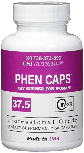 PHEN CAPS 37.5 ® for Women - Weight Loss Pills for Women - Appetite Suppressant - Thermogenic Fat Burner Supplement - Energy Pills - Carbohydrate Blocker - Metabolism Booster - Keto Diet Friendly