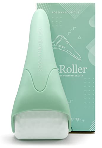 ROSELYNBOUTIQUE Ice Roller for Face Facial Tools Skin Care Set - Self Care Gifts for Women Cryotherapy Kit Reduce Wrinkles Puffiness Aging (Green)