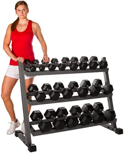 XMark Rubber Coated Hex Dumbbell Weights,550 lb Set with Storage, with Dumbbell Weight Bench, or Storage Rack, Strength Equipment for Your Home Gym