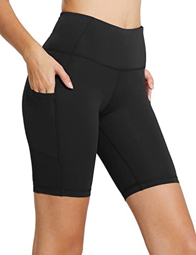 BALEAF Women's 8"/ 7"/ 5" High Waist Biker Shorts Workout Yoga Running Gym Spandex Shorts Side Pockets