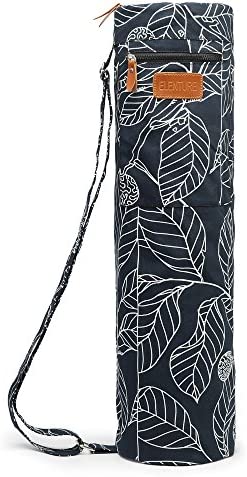 ELENTURE Yoga Mat Bag for Women & Men,Travel Yoga Gym Bag for 1/4" 1/3" Thick Exercise Yoga Mat, Full-Zip Yoga Mat Carrier Bag for Class workout Park with Pockets and Adjustable Strap