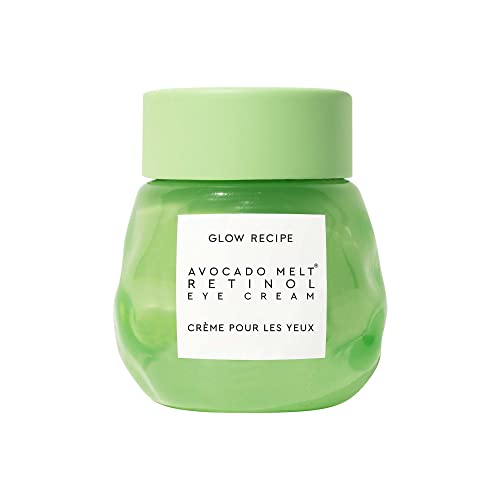 Glow Recipe Avocado Melt Retinol Eye Cream - Overnight Under Eye Cream w/Avocado for Dark Circles and Puffiness with Niacinamide + Coffeeberry - Retinol Moisturizing Eye Treatment with Avocado (15ml)