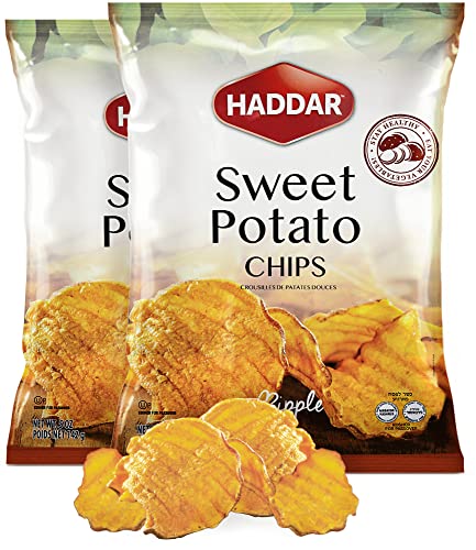 Haddar Sweet Potato Chips, 5oz (2 Pack) | Premium Sweet Potatoes, Wholesome & Delicious, Just 3 Natural Ingredients for Healthier Feel Good Snacking