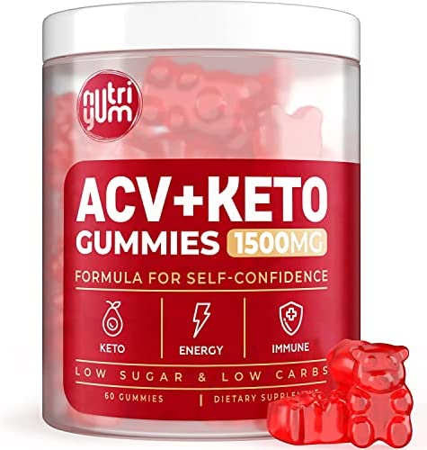 Keto ACV Gummies 1500 mg - ACV Keto Gummies for Healthy Weight Vegan Natural Advanced ACV Keto Gummies - Low Carbs ACV Gummies for Detox Cleanse, Gelatin-Free ACV Gummies - 60 pcs