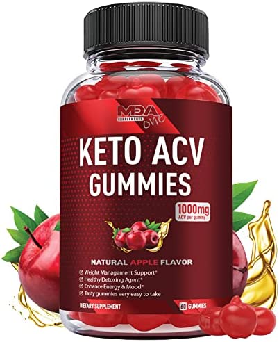 Keto ACV Gummies Advanced Weight Loss, Apple Cider Vinegar Gummies, ACV Keto Gummies for Weight Loss - 1000mg, Supports Detox & Cleanse, Digestion, and Increase Energy Level - Organic ACV Gummy