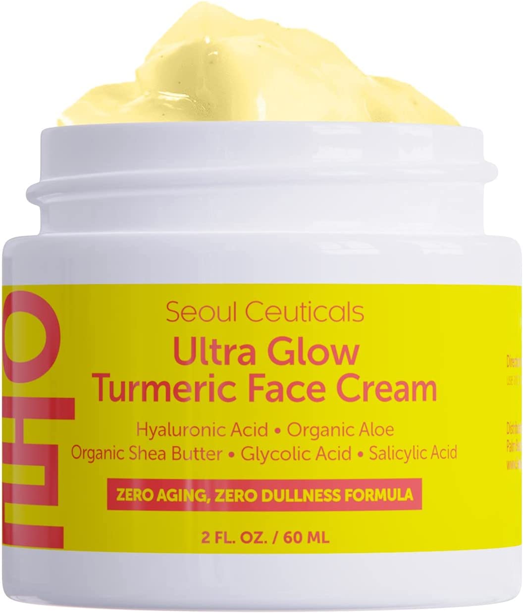 Korean Skin Care Turmeric Cream – Korean Face Moisturizer for Dull Dry Skin Korean Beauty Skincare – Salicylic Acid Cream + Hyaluronic Acid Cream + Glycolic Acid Cream – K Beauty for Glowing Skin 2oz