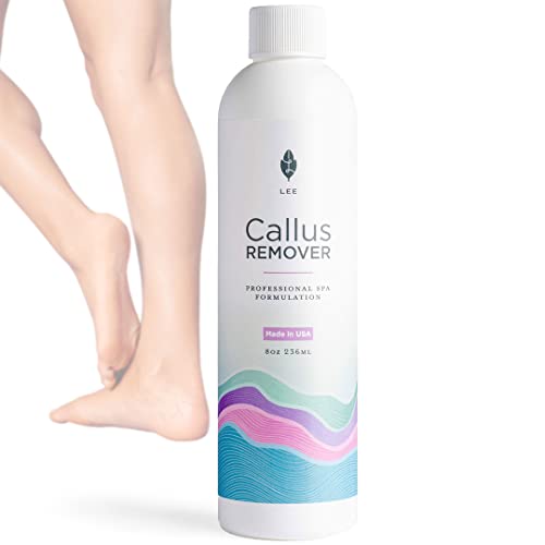 Lee Beauty Professional Callus Remover for Feet - 8 Oz, Original, Powerful Formulation - Extra Strength Gel, Home Pedicure Foot Spa Results - Cracked & Dead Dry Skin Supplies