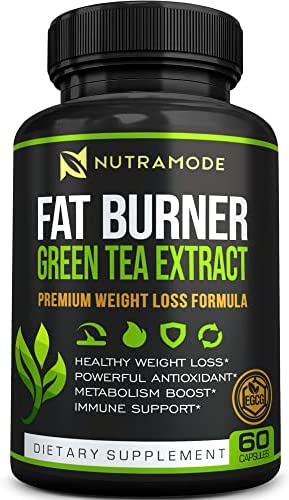 Premium Green Tea Extract Fat Burner Supplement with EGCG-Natural Appetite Suppressant-Healthy Weight Loss Diet Pills That Work Fast for Women and Men-Detox Metabolism Booster to Burn Belly Fat Fast