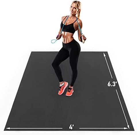 UMINEUX Premium Large Exercise Mat - 6.3 'x 4' x 7 MM, Extra Large Workout Mat for Women Men, Non-Slip, Durable, Home & Gym Floor mat for Any Cardio Fitness, Shoe-Friendly