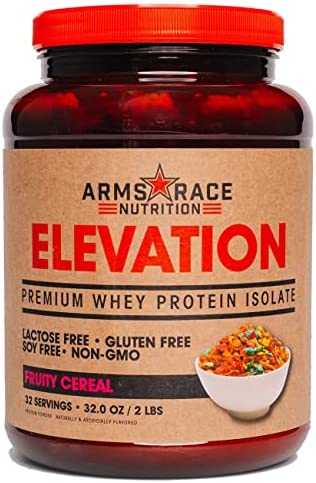 Arms Race Nutrition Elevation Premium Whey Protein Isolate 32 oz. (2 lbs) (Fruity Cereal)