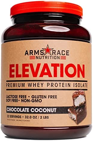 Arms Race Nutrition Elevation Premium Whey Protein Isolate 32 oz. (2 lbs) (Chocolate Coconut)