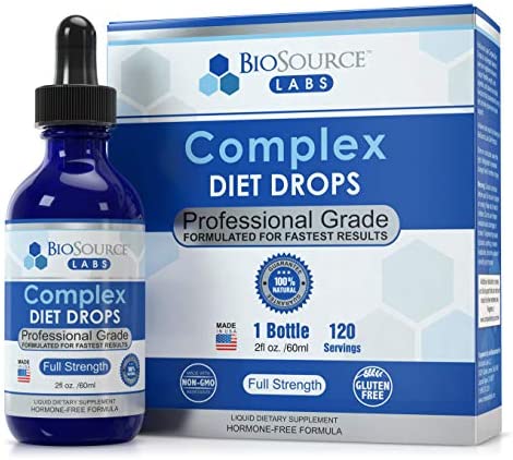 BioSource Labs Complex Diet Drops – Best Natural Weight Management Drops for Men and Women (1 Bottle, 2 fl oz)