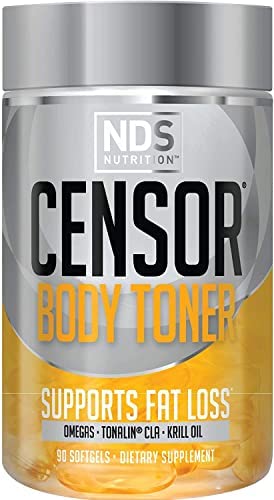 Censor NDS Nutrition Fat Loss and Body Toner with CLA, Fish Oil, Safflower and Omega 3-6-9 Blend - Dietary Supplement for Improved Energy and Health (90 Softgels)