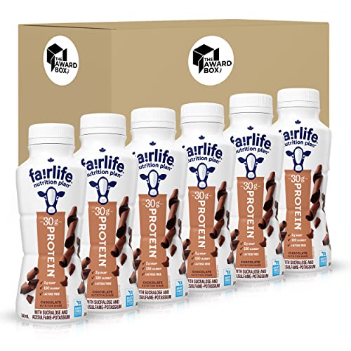 Fairlife Protein Shakes Chocolate Drink Nutrition Plan 6 Pack, 11.5 Ounces 30g of Protein In The Award Box Packaging (Chocolate, 6 Pack)