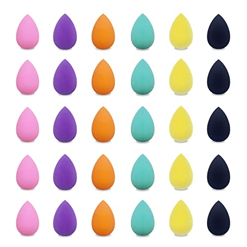 GFOUNS small mini beauty blender bulk makeup sponge: 30 pcs mulit-colored foundation beauty sponge makeup sponges for foundation,blending,make up sponges for face(30 pcs)