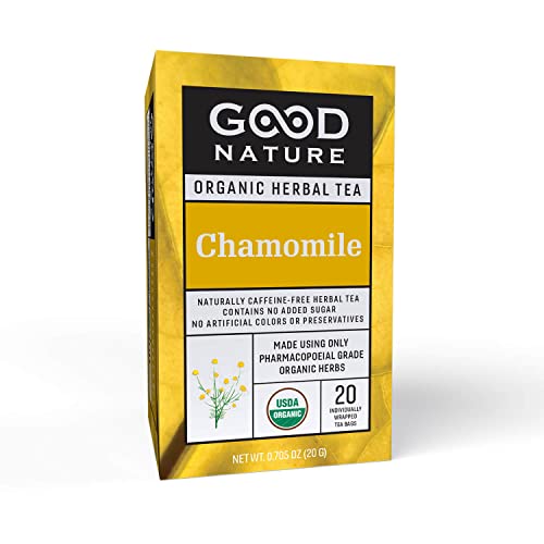 Good Nature Organic Healthy Chamomile 20 Individually Wrapped Bags Pack Of 6