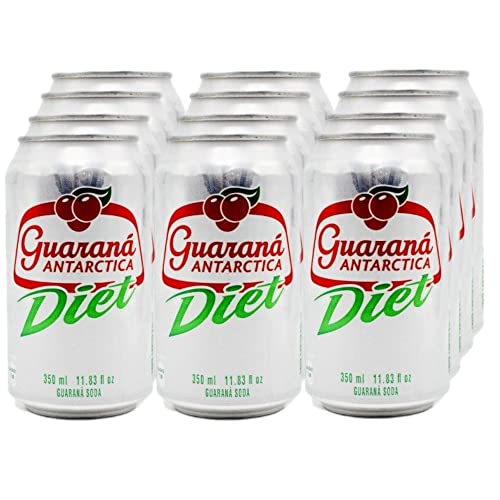 Guaraná Antarctica, The Brazilian Original Guaraná Soda, Diet, 11.83 fl oz (Pack of 12)