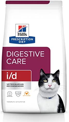 Hill's Prescription Diet i/d Digestive Care Chicken Flavor Dry Cat Food, Veterinary Diet, 8.5 lb. Bag