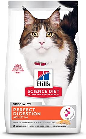 Hill's Science Diet Adult Cat Dry Food Perfect Digestion Salmon, Oats, & Rice, 3.5 lb. Bag