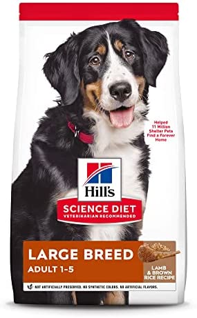 Hill's Science Diet Dry Dog Food, Adult 1-5, Large Breed, Lamb Meal & Rice Recipe, 33 lb. Bag