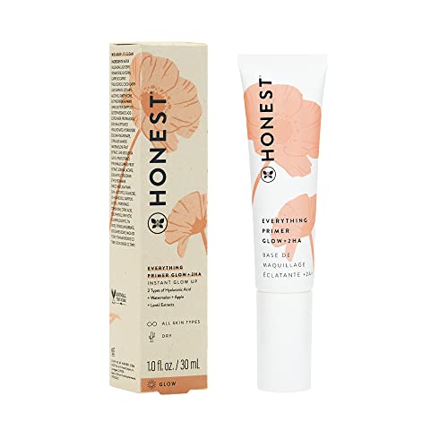 Honest Beauty Everything Primer Glow + 2HA Primer with Hyaluronic Acid| EWG Certified + Dermatologist Tested & Vegan + Cruelty Free | 1.0 fl. oz.