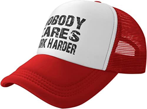 Nobody Cares Work Harder Fitness Sport Gifts Baseball Cap Dad Hat Women Men Running Golf Cap Mesh Hat Cool Summer Hats