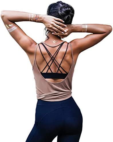 OYANUS Womens Summer Workout Tops Sexy Backless Yoga Shirts Open Back Activewear Running Sports Gym Quick Dry Tank Tops