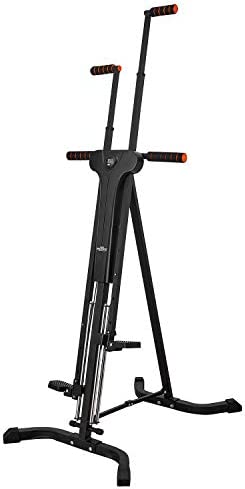 Vertical Climber Exercise Machine for Home Gym with 4 Metal Guide Rails Folding Exercise Climber Cardio Workout Machine 5-Level Resistance Stair Stepper Newer Version,Easy to Assemble