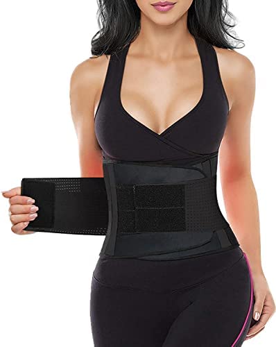 YIANNA Waist Trainer Belt for Women Waist Trimmer Weight Loss Workout Fitness Back Support Belts