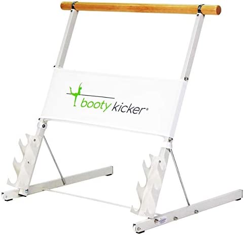 Booty Kicker – Home Fitness Exercise Barre, Folds Flat, Portable, Storable, Strong Angular Design for Pushing, Pulling, Balance & Ballet Exercises, Perfect for Barre Workouts